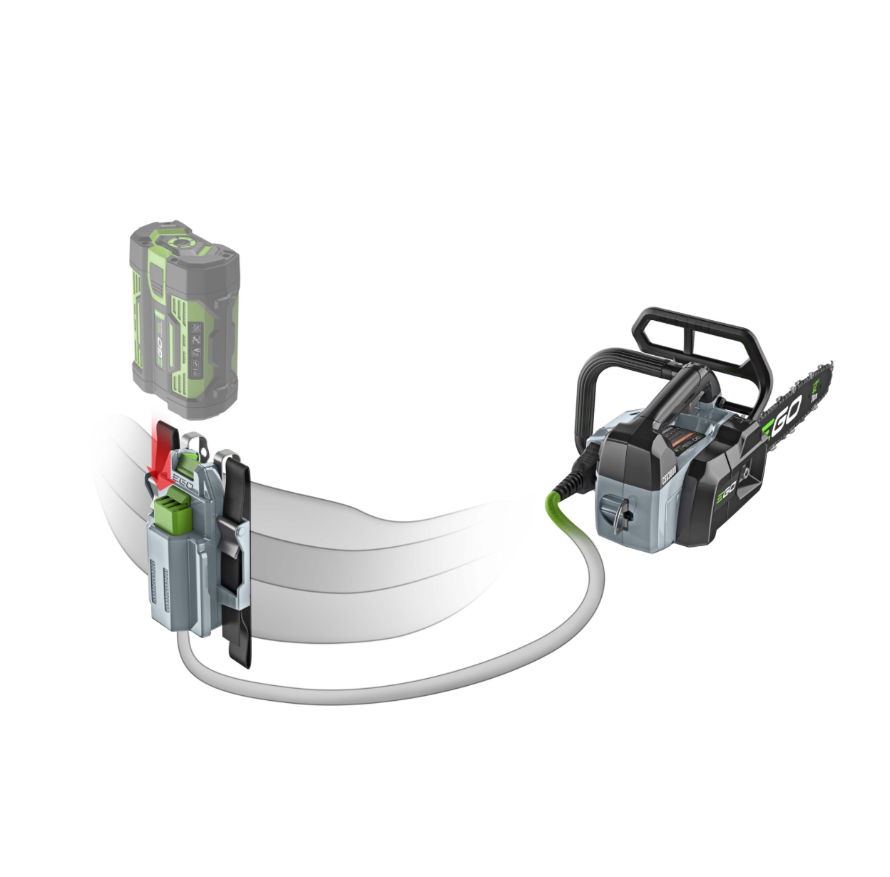 EGO ABH3000 Professional-X Battery Holster, Cable and Arborist's Strap
