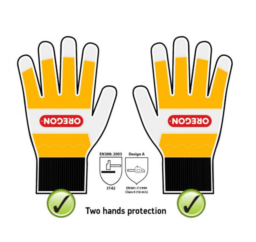 Oregon Chainsaw Gloves (Dual Hand Protection) Size Large