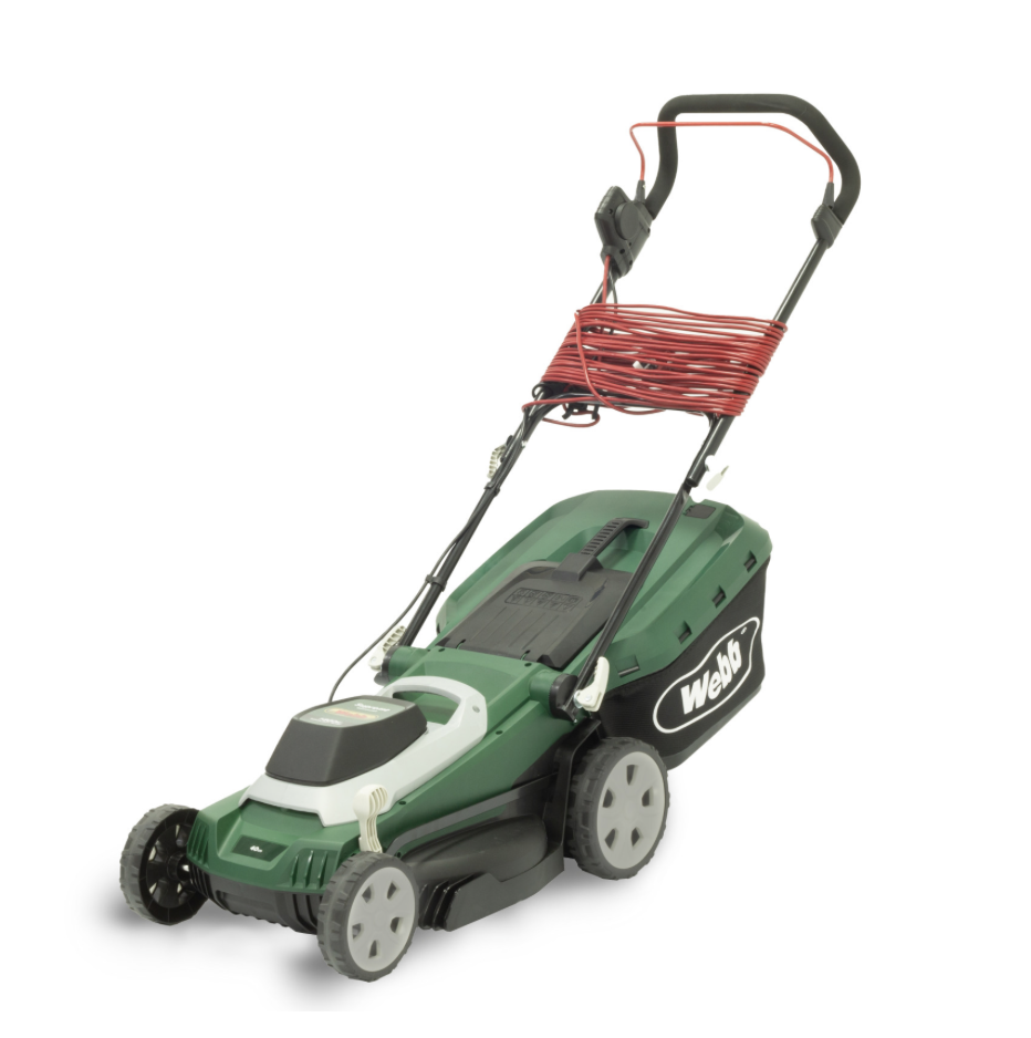 Webb Supreme 40cm (16″) Electric Rotary Lawnmower with Rear Roller
