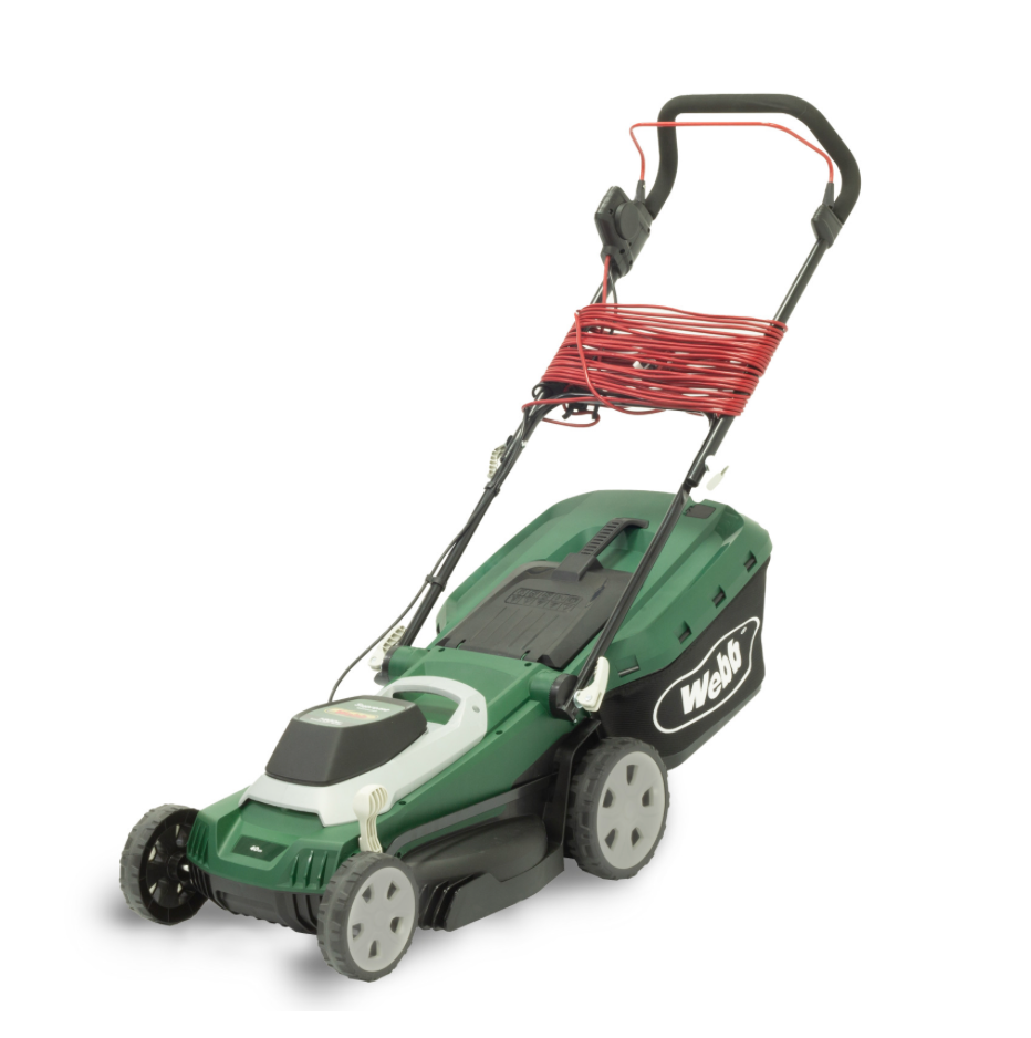 Webb Supreme 40cm (16″) Electric Rotary Lawnmower with Rear Roller