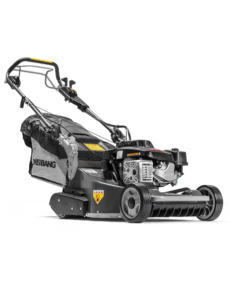 Weibang lawn mower on a white background